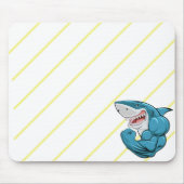"Shark Zone Mouse Pad – Fierce Focus, Ocean Style" Muismat (Voorkant)