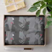 Shark Zwart & Blauwgroen Camouflage Patroon Tissue Tissuepapier (Geschenk)