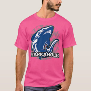 Sharkaholic Great White Shark Lovers T-shirt