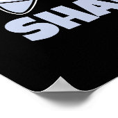 Sharkasm met haringhaai Baby Funny Pun Poster (Hoek)