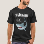 Sharkasm Sarcasm en Shark Vegetarian T-shirt (Voorkant)