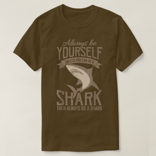 SharkBoys BE A SHARK Scuba Diver Gift  T-shirt (Design voorkant)