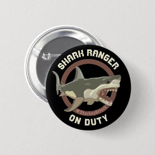 Sharkey d'Shark "Sharkey Attack" Woordable Button (Voorkant /achterkant)