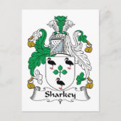 Sharkey Family Crest Briefkaart (Voorkant)