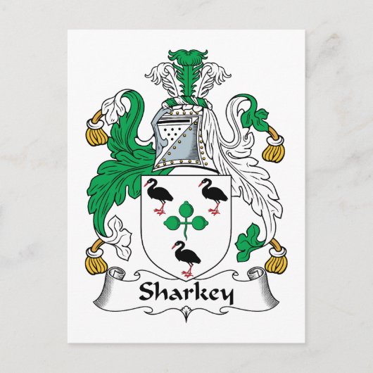 Sharkey Family Crest Briefkaart (Voorkant)