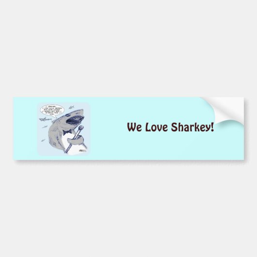 Sharkey Finatra Swimmin' Bumpersticker (Voorkant)