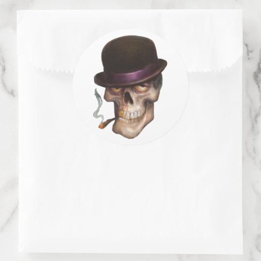 Sharkey Ronde Sticker (Tas)