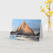 Sharkfin Relection at Martin's BeachGreeting Card Kaart (Gele Bloem)