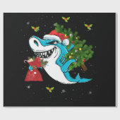 Sharkmas kerstkerstkerstkerstkerstkerstboom cadeaupapier (Vlak)