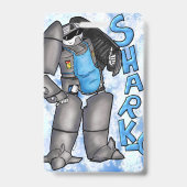 Sharko doet afwas! badge (Achterkant)