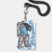 Sharko doet afwas! badge (Achterkant met lanyard)