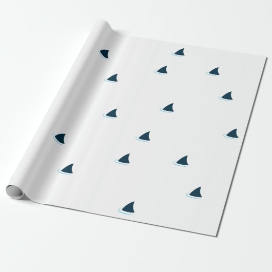 Sharks-aandacht! verpakkingspapier cadeaupapier (Uitgerold)
