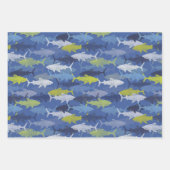 Sharks Beach Ocean Herhaling Pattern Inpakpapier Vel (Voorkant 2)