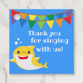 Sharks Blue Ocean Birthday Bedankjes Labels