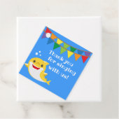 Sharks Blue Ocean Birthday Bedankjes Labels (In situ)