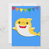 Sharks Blue Ocean Birthday Bedankt (Achterkant)