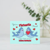 Sharks Cute Kinder Valentijnsdag Friendship Briefkaart (Staand voorkant)
