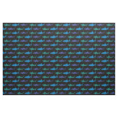 Sharks Cute Silhouette Blue Black Stof (Fat Quarter)