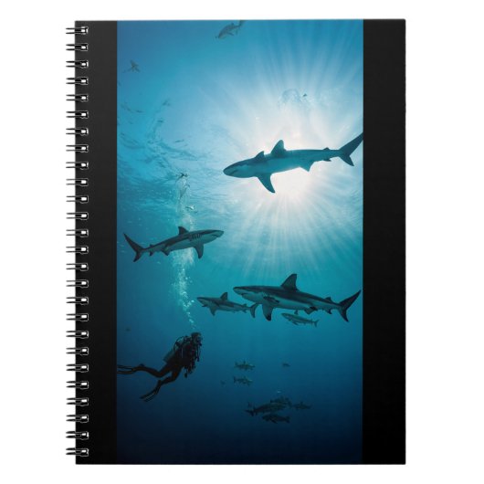 Sharks & Diver Notitieboek (Voorkant)