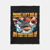 Sharks Don't Use Ai And They're Cool Af  Fleece Deken (Voorkant)