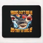 Sharks Don't Use Ai And They're Cool Af Muismat (Voorkant)