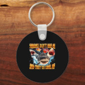 Sharks Don't Use Ai And They're Cool Af Sleutelhanger (Voorkant)