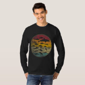 Sharks Fish Ocean Distress  Silhouette T-shirt (Voorkant volledig)