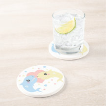 Sharks Love Heart Funny Cartoon Pastel