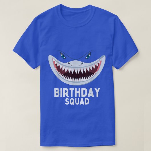 Sharks Lover Birthday Squad BDay Party Team Boys G T-shirt (Design voorkant)