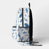 Sharks & Manta Rays|Ocean Art Design Bedrukte Rugzak (Rechts)