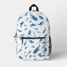 Sharks & Manta Rays|Ocean Art Design Bedrukte Rugzak
