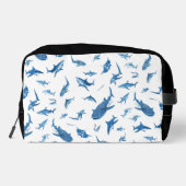 Sharks & Manta Rays|Ocean Art Design Toilettasje (Achterkant)