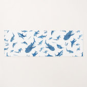 Sharks & Manta Rays|Ocean Art Design Yogamat (Voorkant (horizontaal))