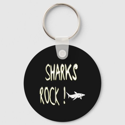 Sharks Rock. Button Sleutelhanger (Voorkant)