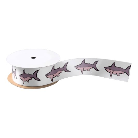 Sharks Satin Ribbon Satijnen Lint (Spoel)