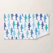 Sharks Silhouettes Shades of Blue Bad Handdoek (Handdoek)