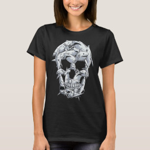 Sharks skull voor mannen kinder jongens meisjes ha t-shirt