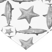 Sharks Starfish Ocean Life Nautical Coastal Korte Tafelloper (Hoek)