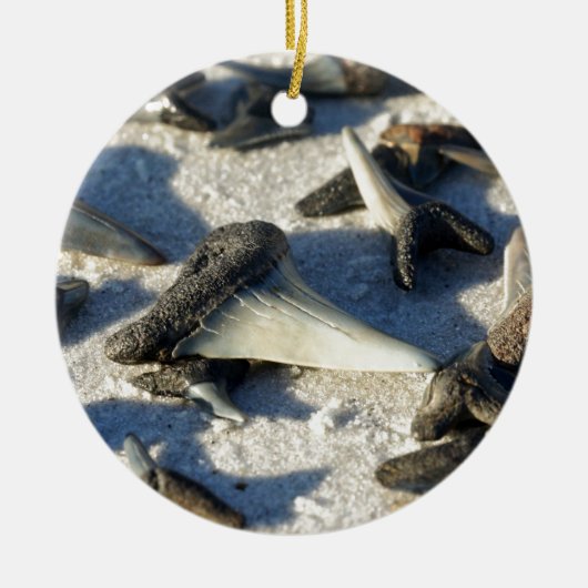 Sharks Teeth van Jax Beach Keramisch Ornament (Voorkant)