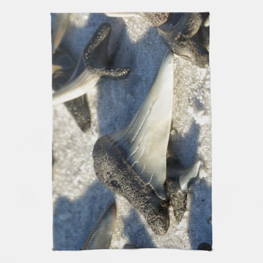Sharks Teeth van Jax Beach Theedoek (Verticaal)