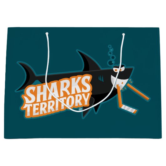Sharks Territory - Grote Gift Bag Groot Cadeauzakje (Voorkant)