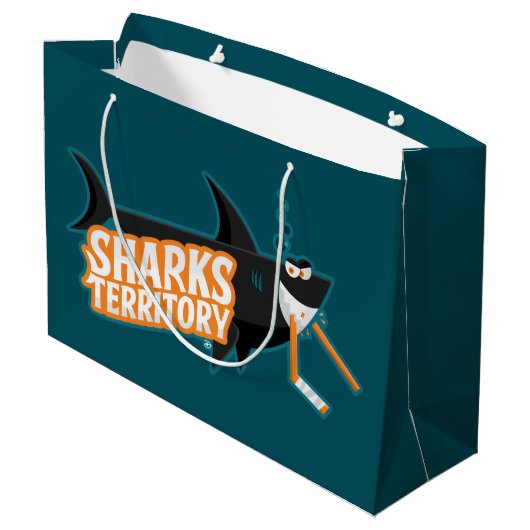 Sharks Territory - Grote Gift Bag Groot Cadeauzakje (Achterkant Gekanteld)