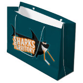 Sharks Territory - Grote Gift Bag Groot Cadeauzakje (Voorkant Gekanteld)