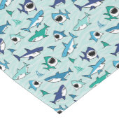 Sharks Verjaardag Party Blauwe Tafelloper (Hoek)