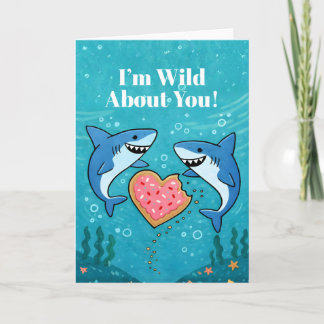 Sharks With Heart lovely Valentine Feestdagen Kaart