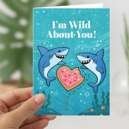 Sharks With Heart lovely Valentine Feestdagen Kaart