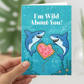 Sharks With Heart lovely Valentine Feestdagen Kaart