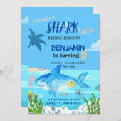 Sharktastic Birthday Invitation Kaart (Voorkant / Achterkant)