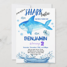Sharktastic Different Birthday Invitation Kaart
