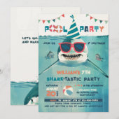 Sharktastic Pool Party Kaart (Voorkant / Achterkant)